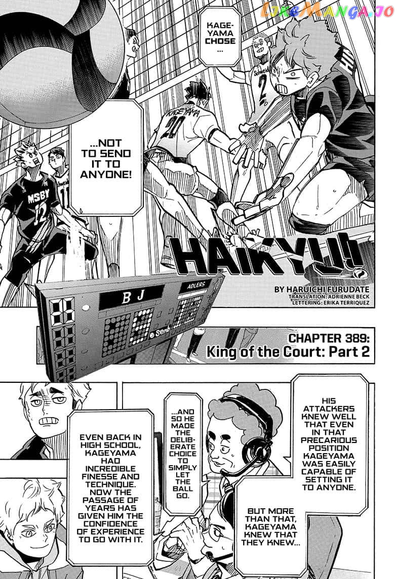Haikyuu!!, Chapter 389 image 01